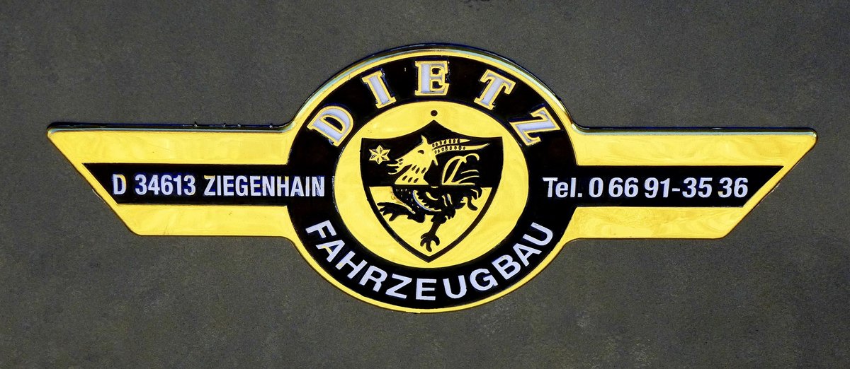 DIETZ, Fahrzeug-und Anhngerbaufirma, gegrndet 1928 in Hessen, Juli 2017