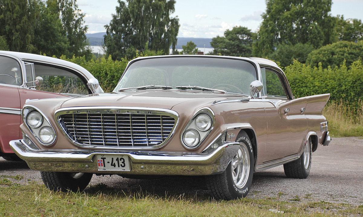 Ein Chrysler Konvertible beim Classic Car Week in Rättvik in Schweden. Aufnahme: 31. Juli 2017.