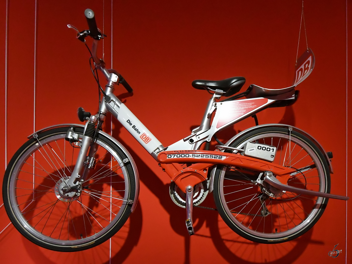 Ein E-Bike der DB war Anfang Juni 2019 im DB-Museum Nürnberg zu sehen.