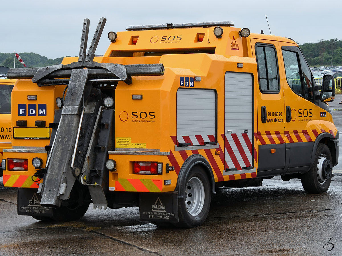 Ein Iveco-Abschleppfahrzeug Anfang Juni 2018 in Aalborg.