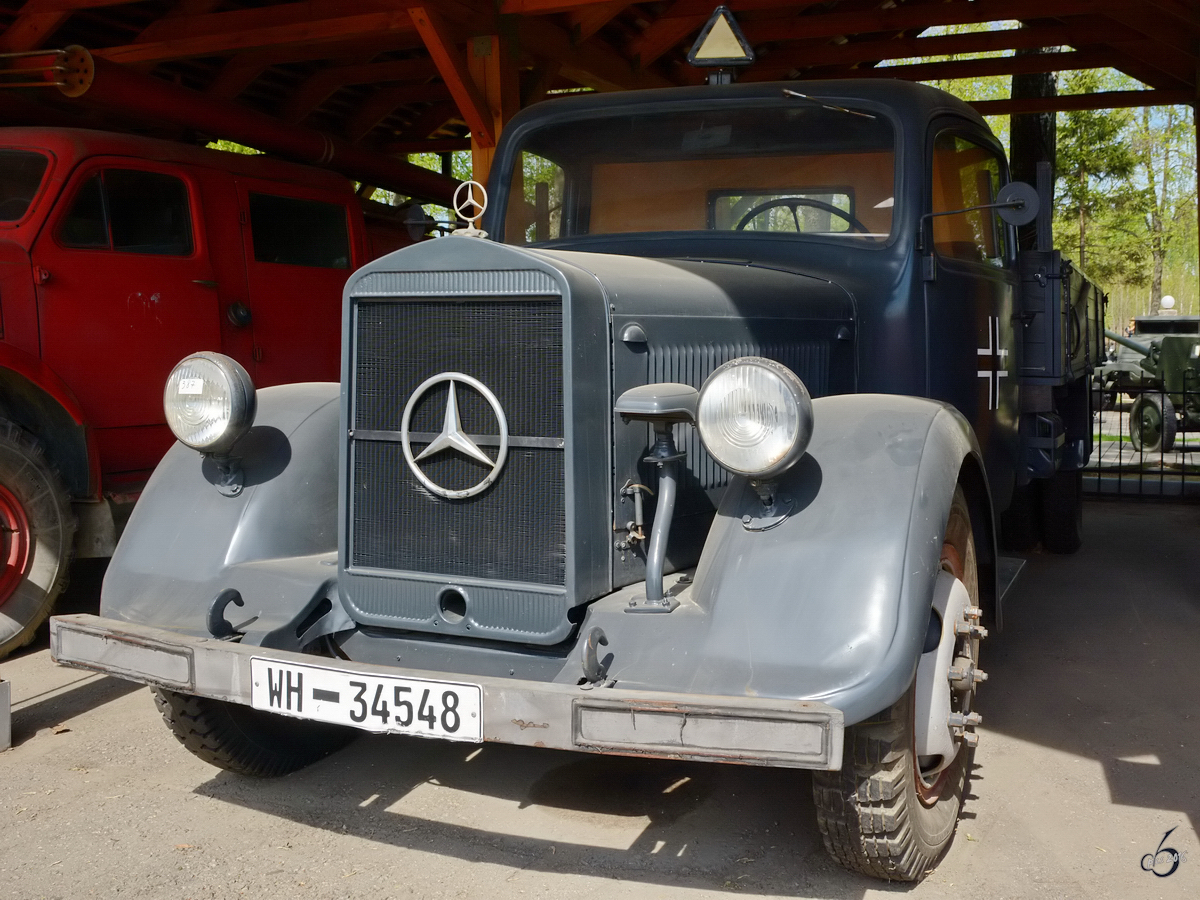 Ein Mercedes-Benz L3000 der Wehrmacht im Technikmuseum Vadim Zadorozhny (Moskau, Mai 2016)