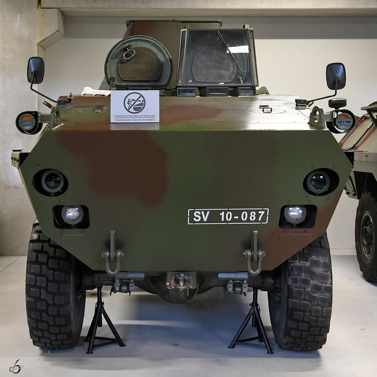 Ein Transportpanzer BOV, so gesehen Ende August 2019 im Park der Militärgeschichte in Pivka. 