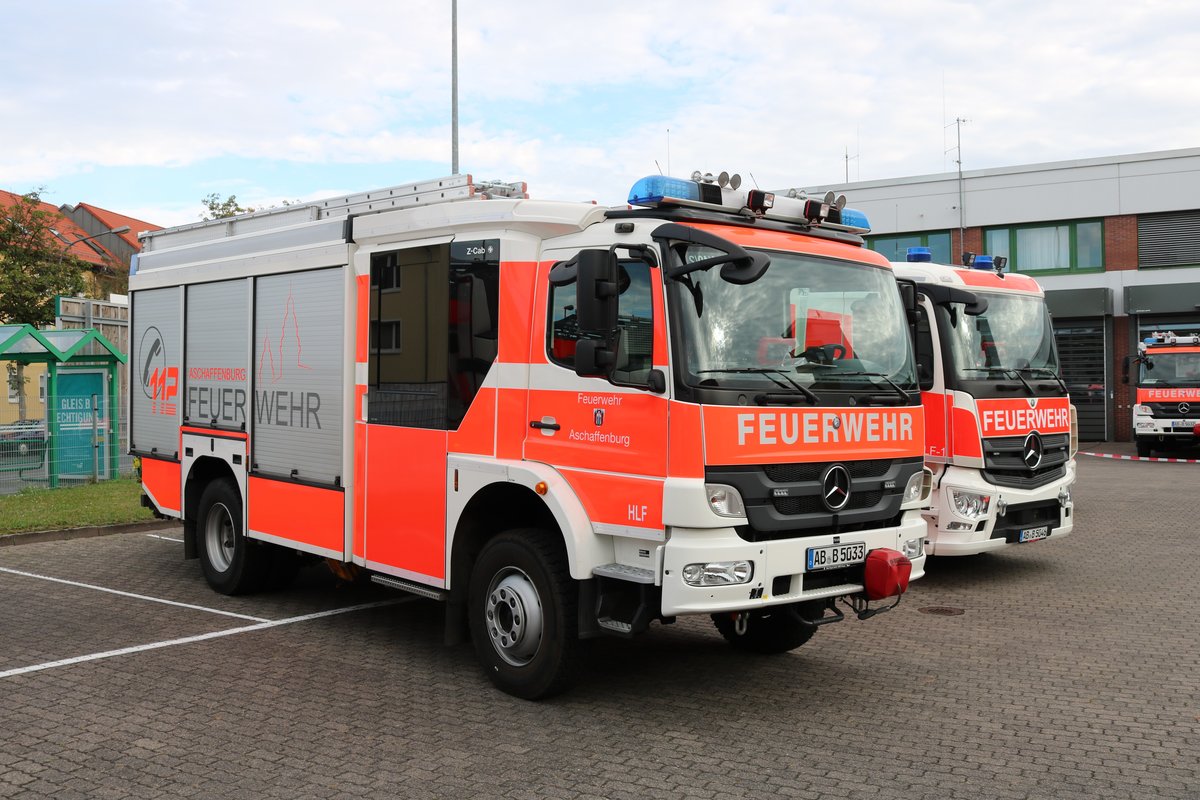 Feuerwehr Aschaffenburg Mercedes Benz Atego HLF am 29.09.19 beim Tag der offenen Tür