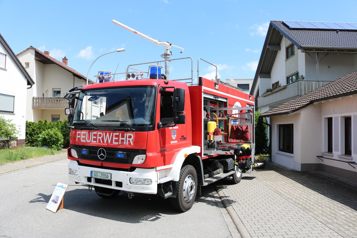 Feuerwehr Bischofsheim Mercedes Benz Atego TLF am 16.06.19 beim Tag der offenen Tür 
