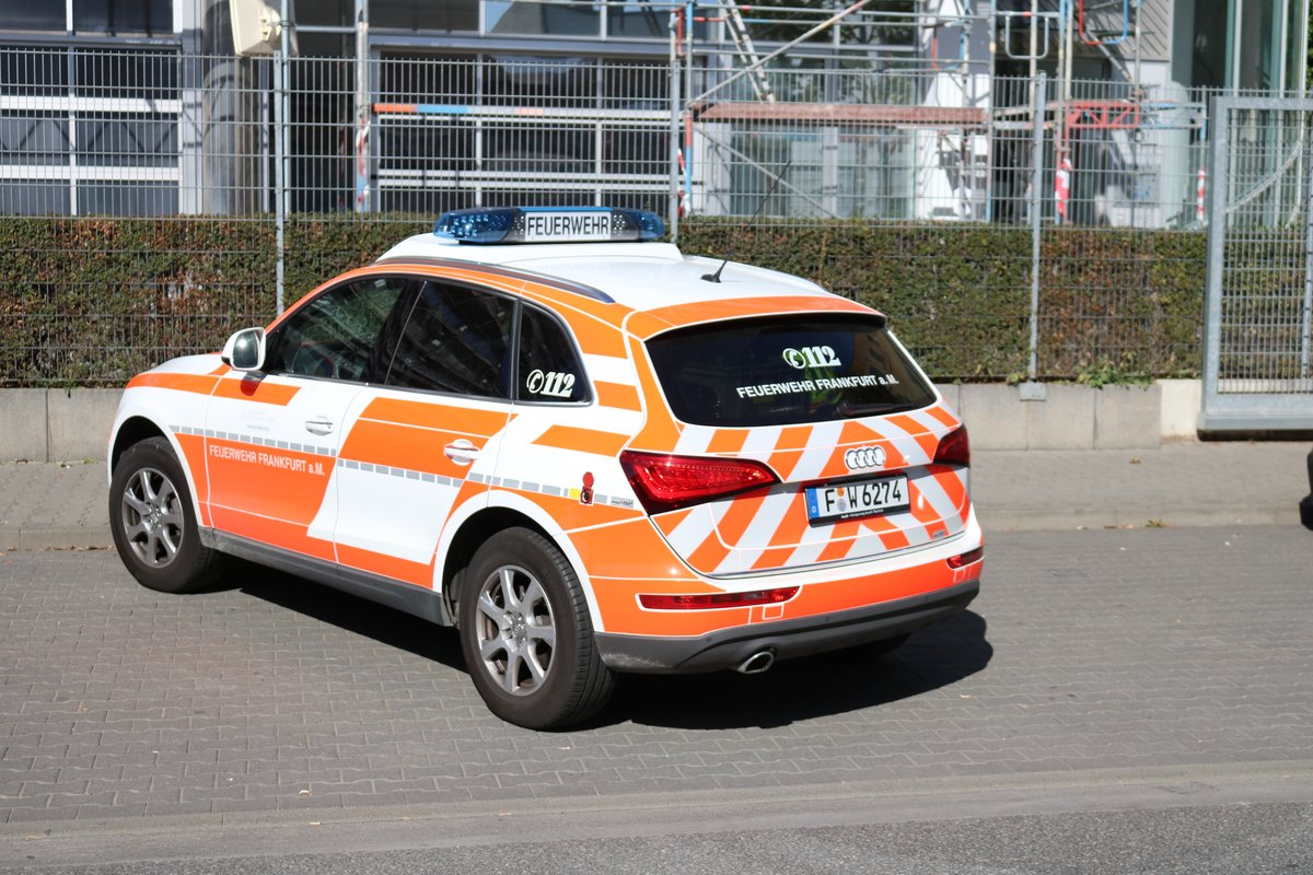 Feuerwehr Frankfurt am Main Audi Q3 KdoW A-Dienst am 29.09.18 bei der Katastrophenschutzübung Frankopia in Frankfurt am Main Osthafen
