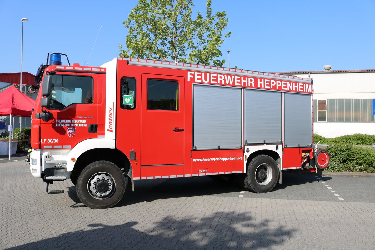 Feuerwehr Heppenheim Mitte MAN TGM LF 30/30 (Florian Heppenheim 01/46-01) am 01.05.19 beim Tag der offenen Tür 