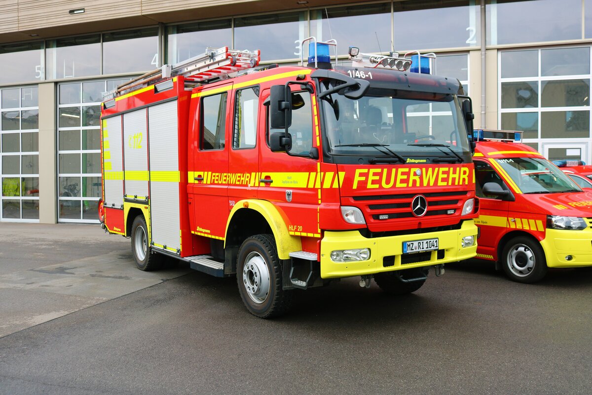Feuerwehr Ingelheim Mercedes Benz Atego HLF20 am 05.06.22 beim Tag der offenen Tür
