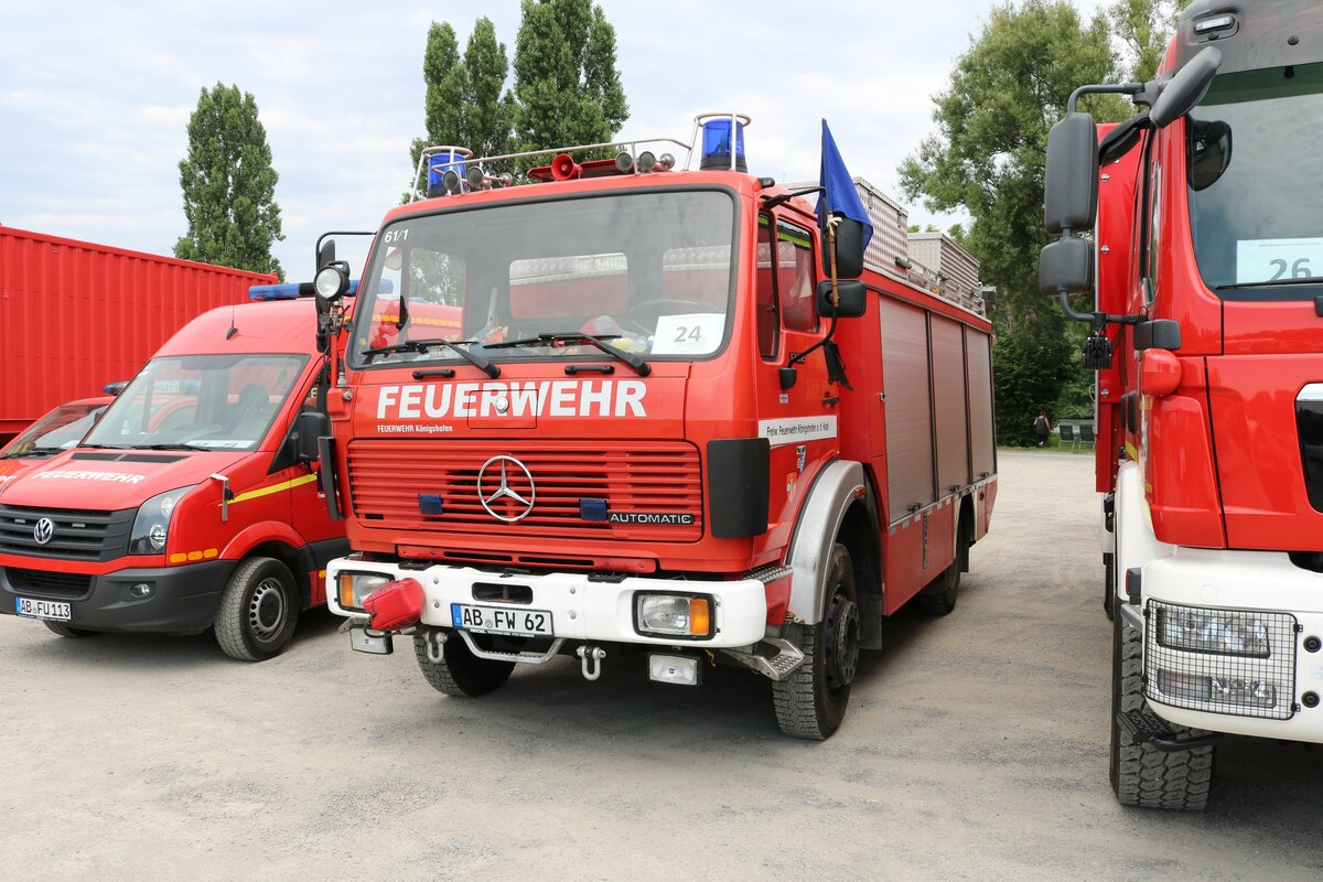 Feuerwehr Königshofen Mercedes Benz RW am 24.07.21 auf dem Festplatz nach der Ankunft des Hilfeleistungskontingent Hochwasser/Pumpen Aschaffenburg aus dem Katastrophengebiet in Rheinland Pfalz