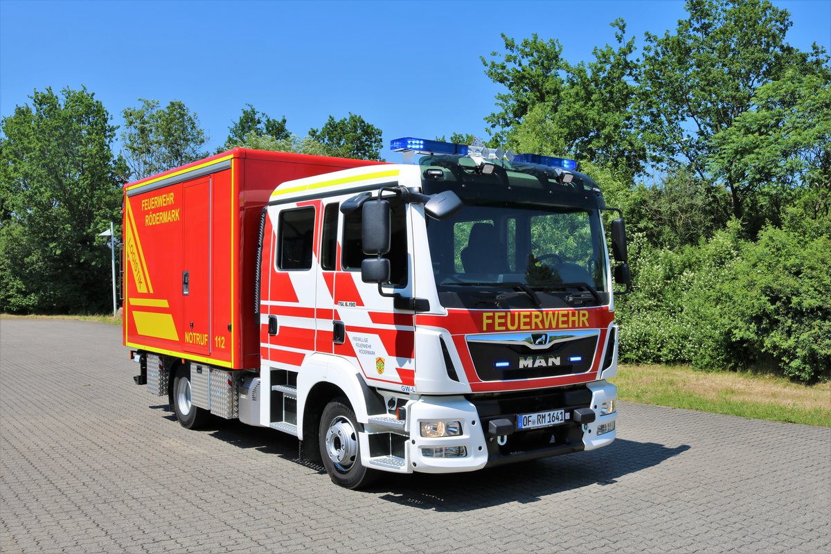 Feuerwehr Rödermark MAN TGM GW-L am 08.06.19 bei einen Fototermin 
