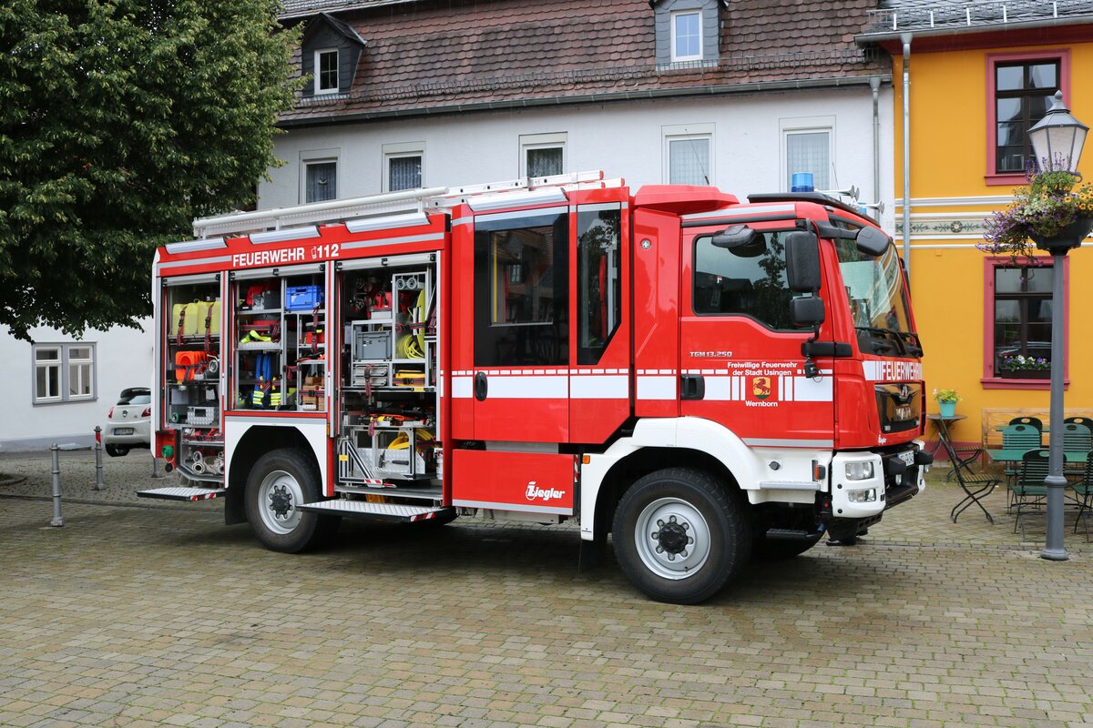 Feuerwehr Usingen im Taunus MAN TGM LF20 am 28.08.21 bei der Fahrzeugvorstellung