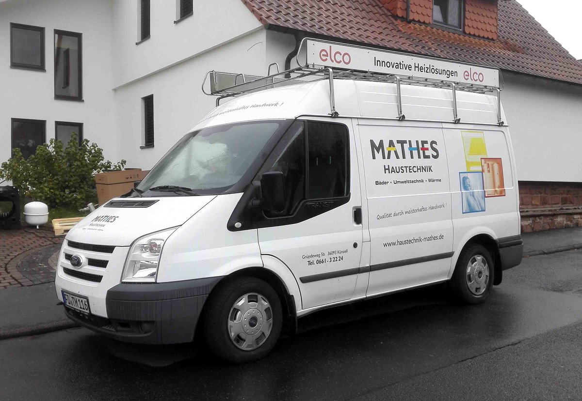 =Ford Transit von  Haustechnik MATHES  steht im Oktober 2016 in 36100 Petersberg-Marbach