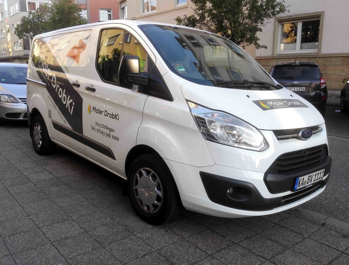 =Ford Transit vom Maler DROBKI steht im September 2018 in Karlsruhe