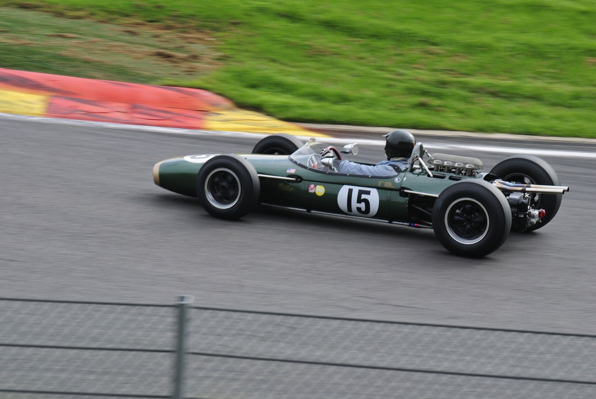 Formel 1, BRABHAM BT7, Bj.1963, ccm 1498 Fahrer KING James (USA),beim Rennen der Historic Grand Prix Cars Association am 20.Sep. 2014 in Spa Francorchamps