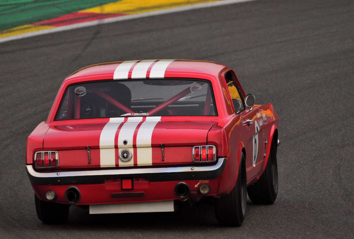 Heckansicht #6, FORD Mustang (1965), Fahrer: FENN Rob (GBR) & HILL Jake (GBR), Spa six Hours Classic / MASTERS GENTLEMEN DRIVERS & MASTERS PRE-66 TOURING CARS, am 30.09.2023