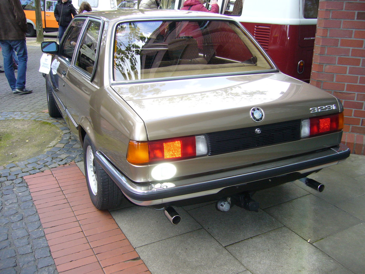 Heckansicht eines BMW E21 323i. 1978 - 1982. Ibbenbüren brummt, am 23.04.2017.