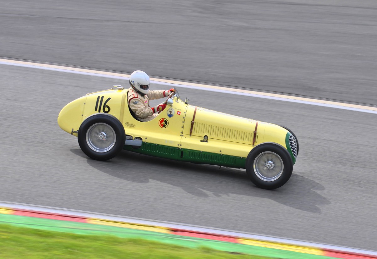 Historic Grand Prix Cars Rennen,
beim Spa 6h Classic am 21.9.2013
MASERATI 6CM Bj. 1938 ccm 1493