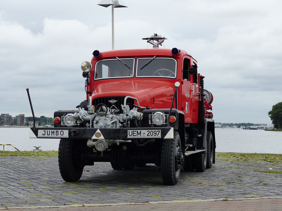 IFA G5 FLF15 der FF Torgelow zu Besuch an der Küste.Zum Deutschen Feuerwehrtag im Stadthafen von Rostock am 28.07.2016 zu sehen.