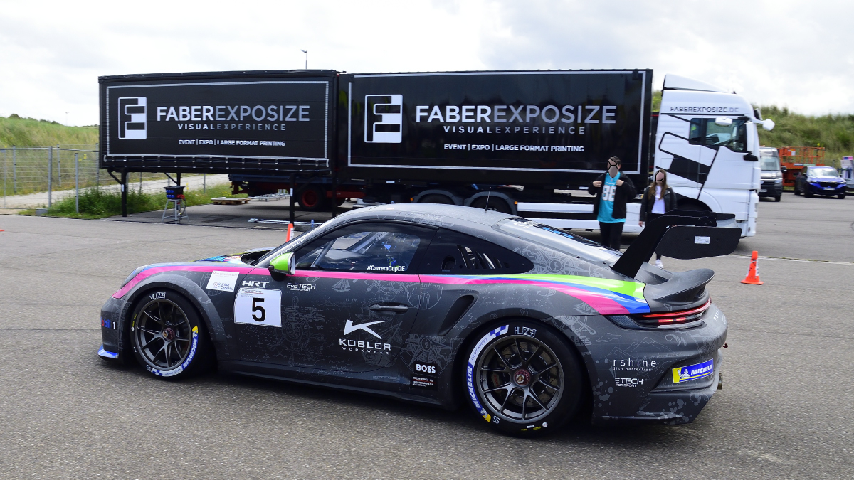 Im Fahrerlager #5, Porsche 911 GT3 Cup, Fahrer: S.Spreng(DEU), BLACK FALCON(DEU), Rahmenprogramm des ADAC GT Masters Weekend im Niederländischen Zandvoort am 25.6.2022