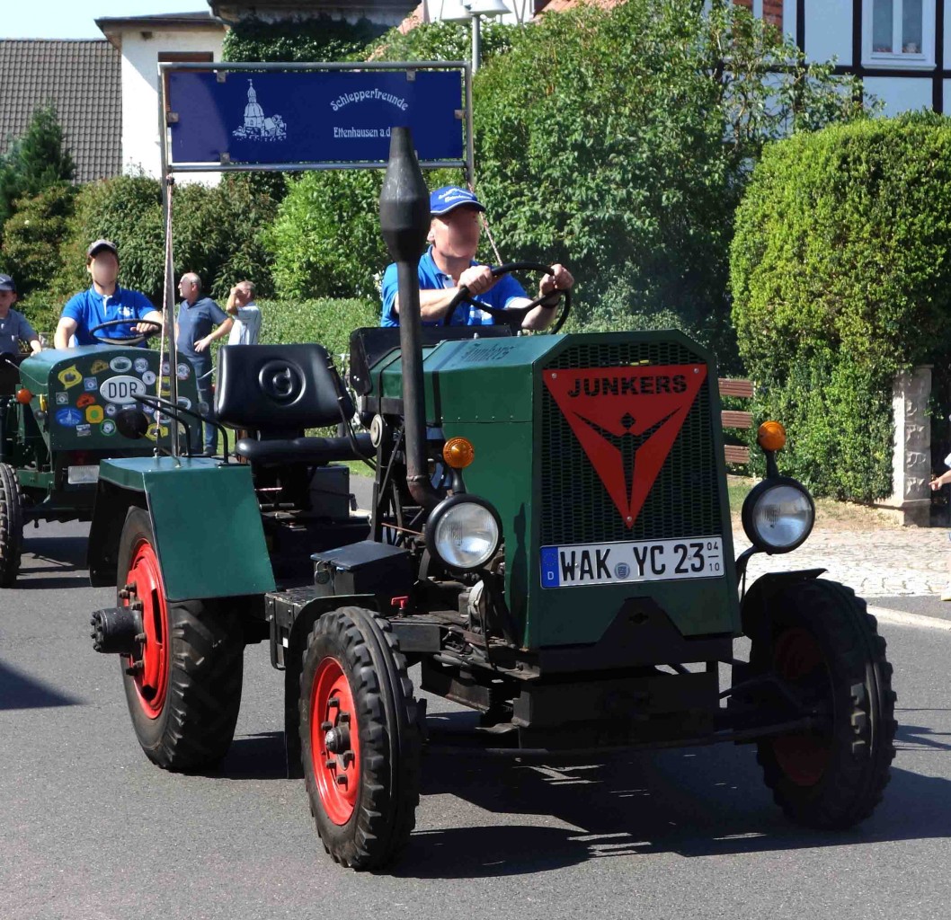 Junkers, unterwegs beim Festzug anl. der 2015er Oldtimerausstellung in Pferdsdorf/Thüringen, 08/2015