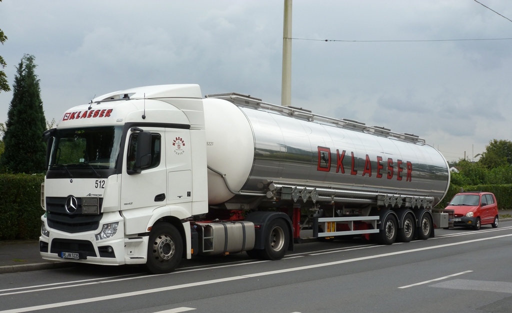 KLAESER Herten Tankzug Mercedes Actros Streamspace in Herten am 20,09,2015
