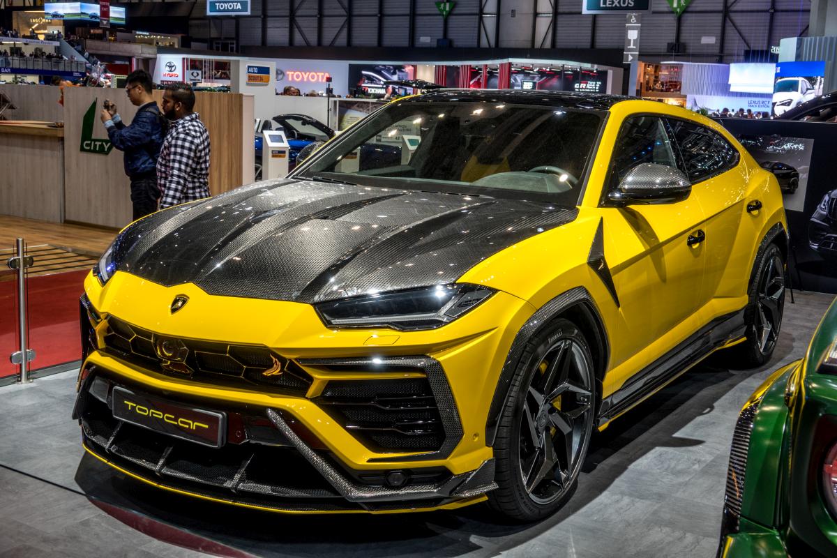 Lamborghini Urus getunt durch Top Cars. Foto: Autosalon Genf, 2019.