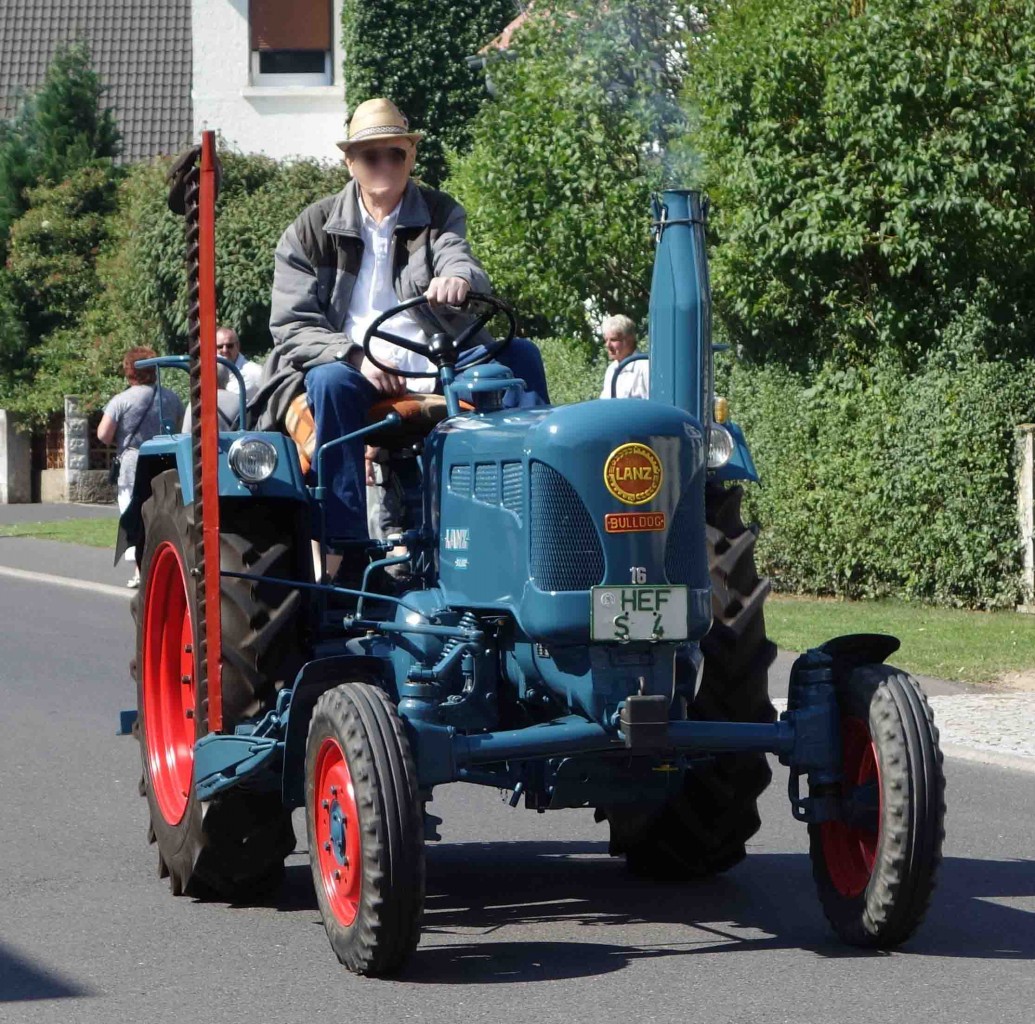 Lanz, als Teilnehmer des Festzuges anl. der 2015er Oldtimerausstellung in Pferdsdorf/Thüringen, 08/2015