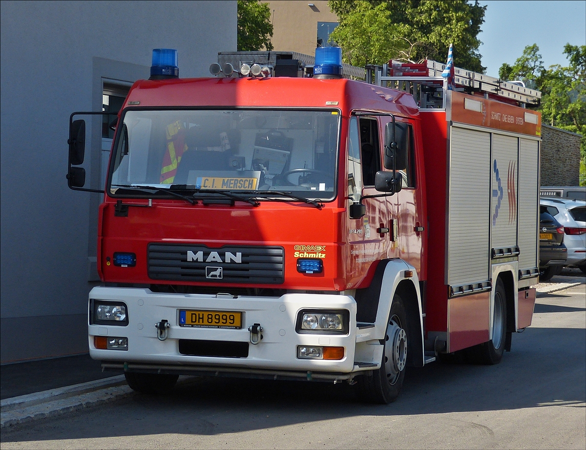 MAN Gertewagen der Feuerwehr aus Mersch war etwas Abseits von den ganzen Massen beim  Tag der Polizei ,in Mersch abgestellt.  30.06.2019 
