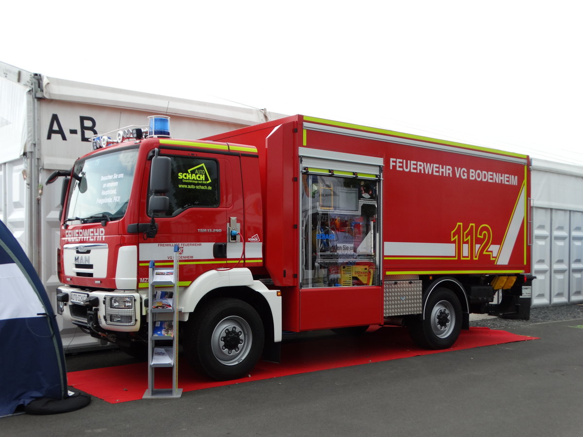 MAN TGM GW der Feuerwehr VG Bodenheim am 13.05.16 bei der RettMobil in Fulda