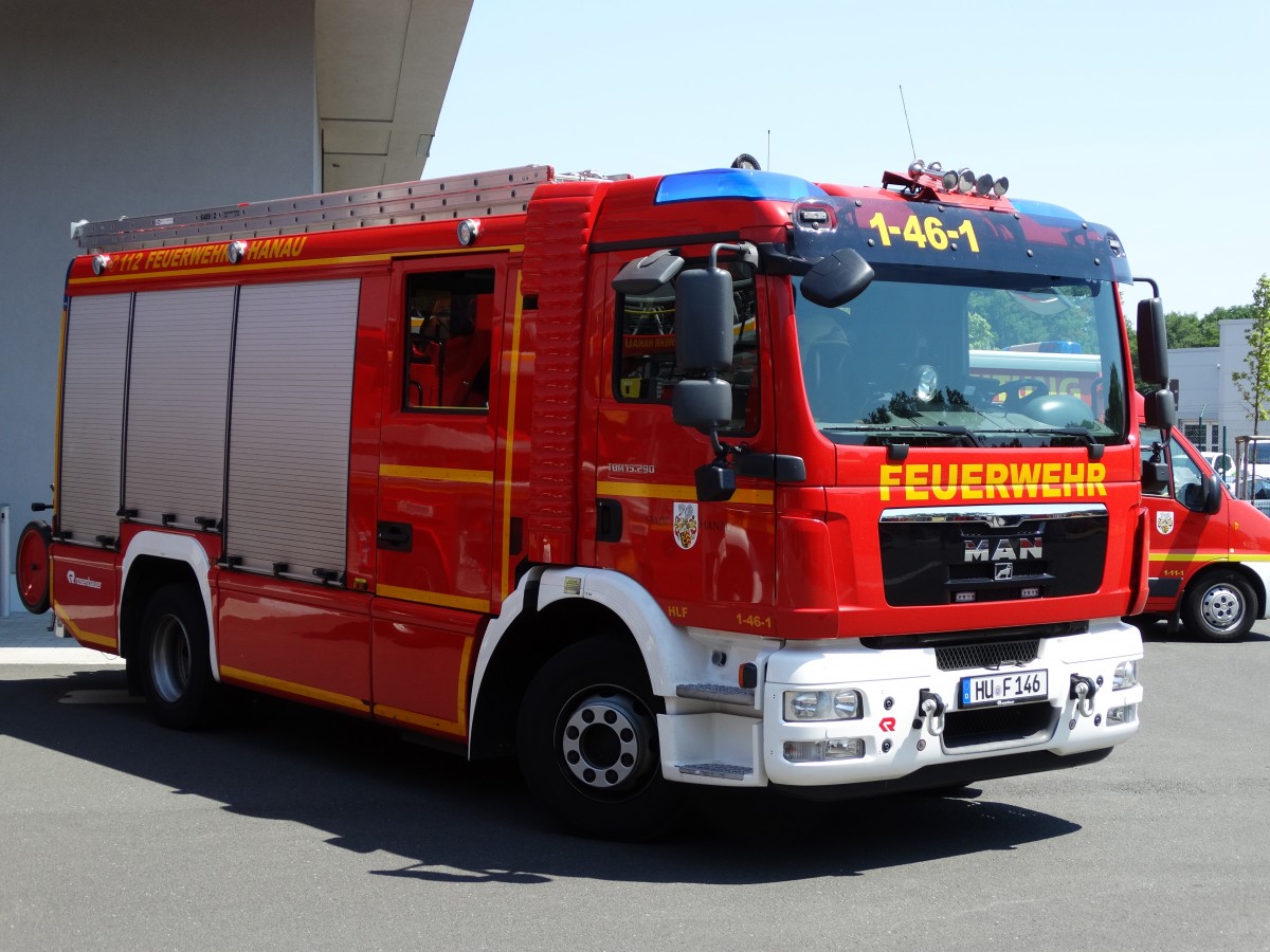 MAN TGM HLF 20/16 (Florian Hanau 1-46-1) der Feuerwehr Hanau Mitte am 07.06.15 beim Tag der Offenen Tür 