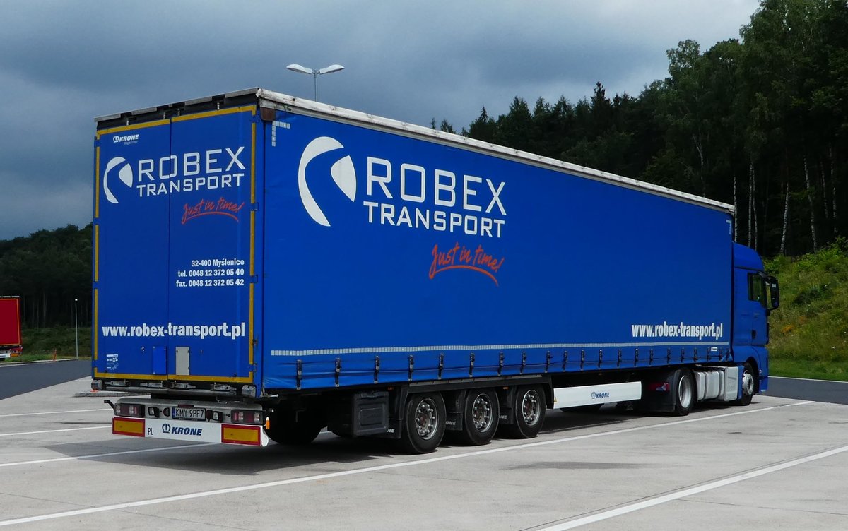 =MAN TGX von ROBEX-Transport rastet im Juni 2018 an der A 7
