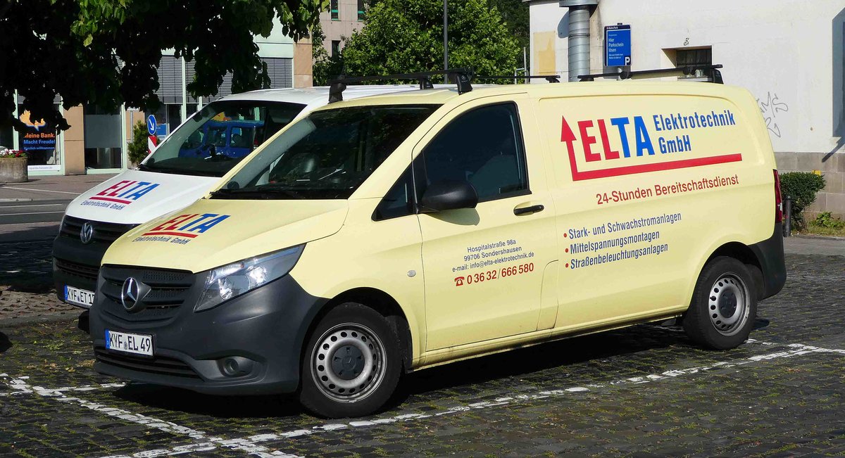 =MB Vito der Firma ELTA steht im Juli 2018 in Fulda
