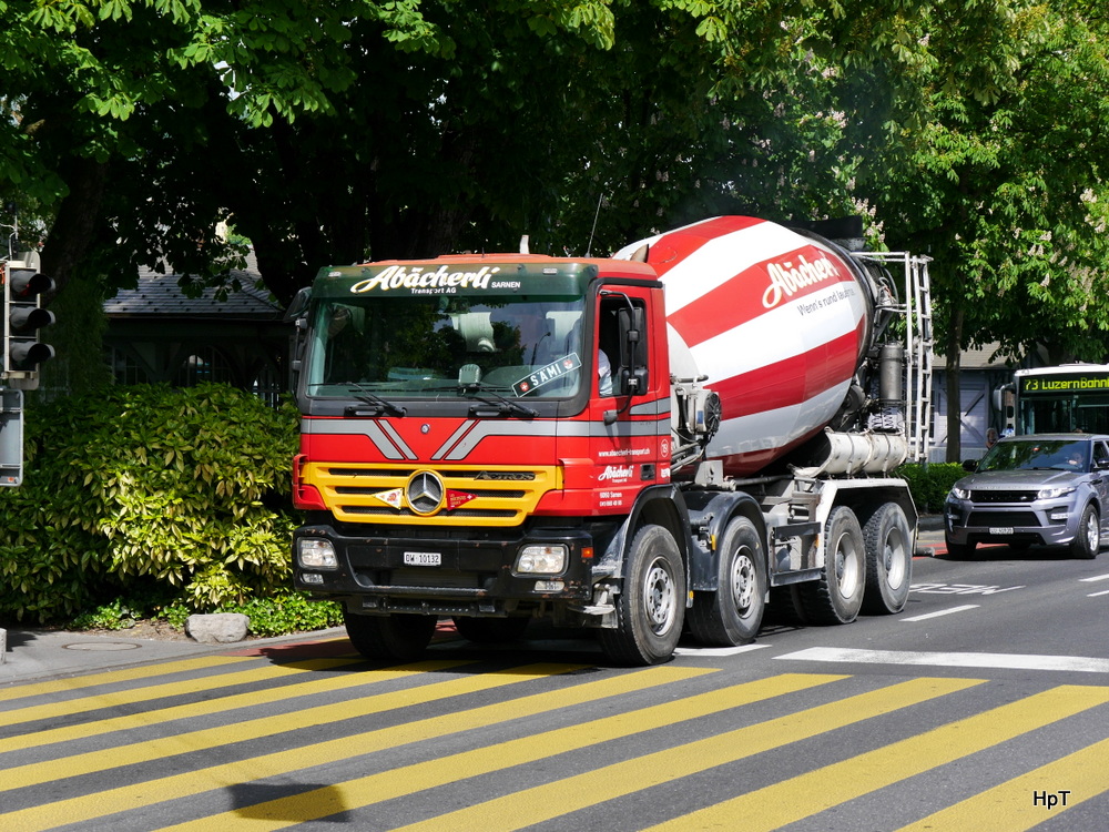 Mercedes Actros Betonmischer unterwegs in Luzern am 21.05.2014