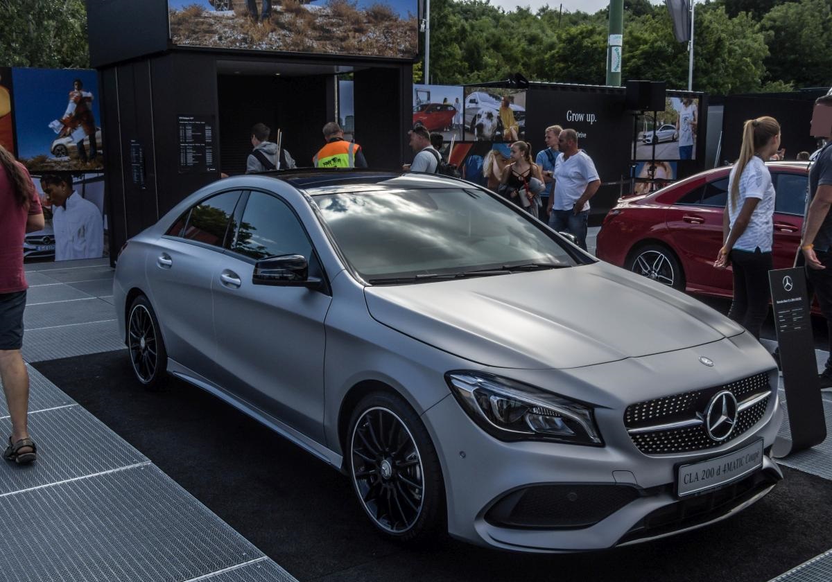 Mercedes-Benz CLA. Das Auto wurde in Rahmen des DTM Rennens am 18.06.2017 ausgestellt.