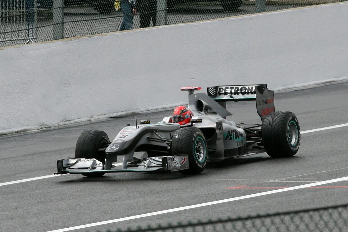 Mercedes-Benz MGP W01 Start-Nr 3 mit Michael Schumacher beim Großen Preis von Belgien
im September 2010 in Spa Francorchamps