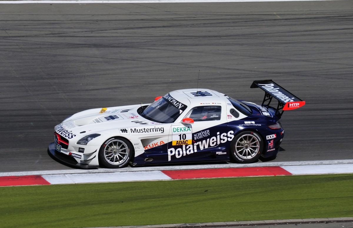 Mercedes-Benz SLS AMG GT3, Team Polarweiss Racing, am 4.Aug.2012 Nürburgring