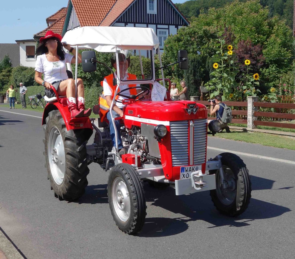 MF 30, als Teilnehmer des Festzuges anl. der 2015er Oldtimerausstellung in Pferdsdorf/Thüringen, 08/2015