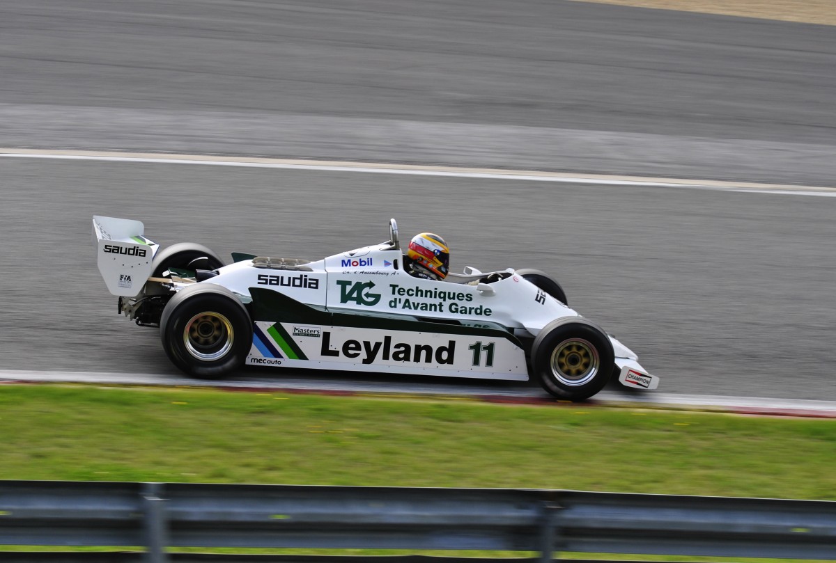 Mitzieher vom WILLIAMS FW07/C Bj.:1981. Beim FIA Masters Historic Formula One Championship, am 21.9.13 in Spa Francorchamps.