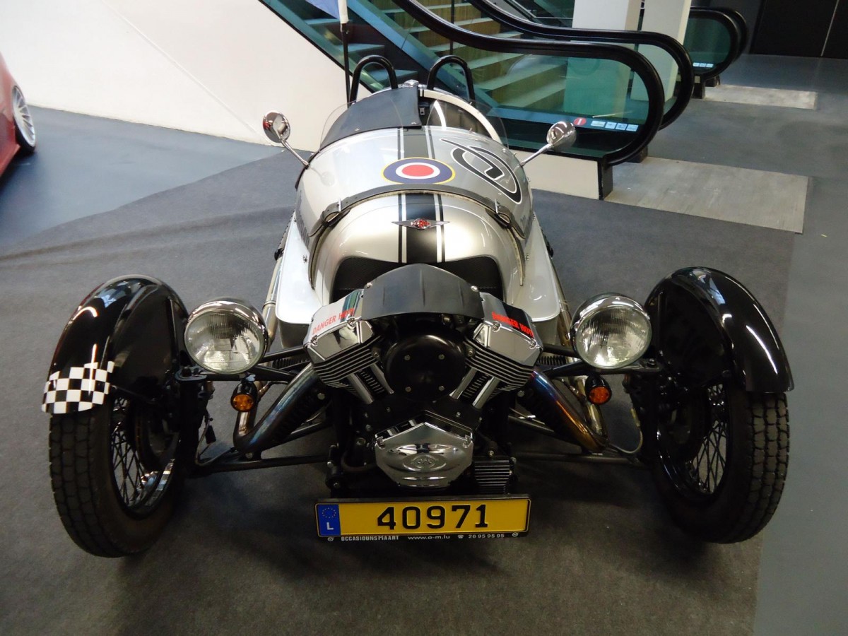 Morgan 3-Wheeler auf der International Motor Show in Luxembourg, 20.11.2015