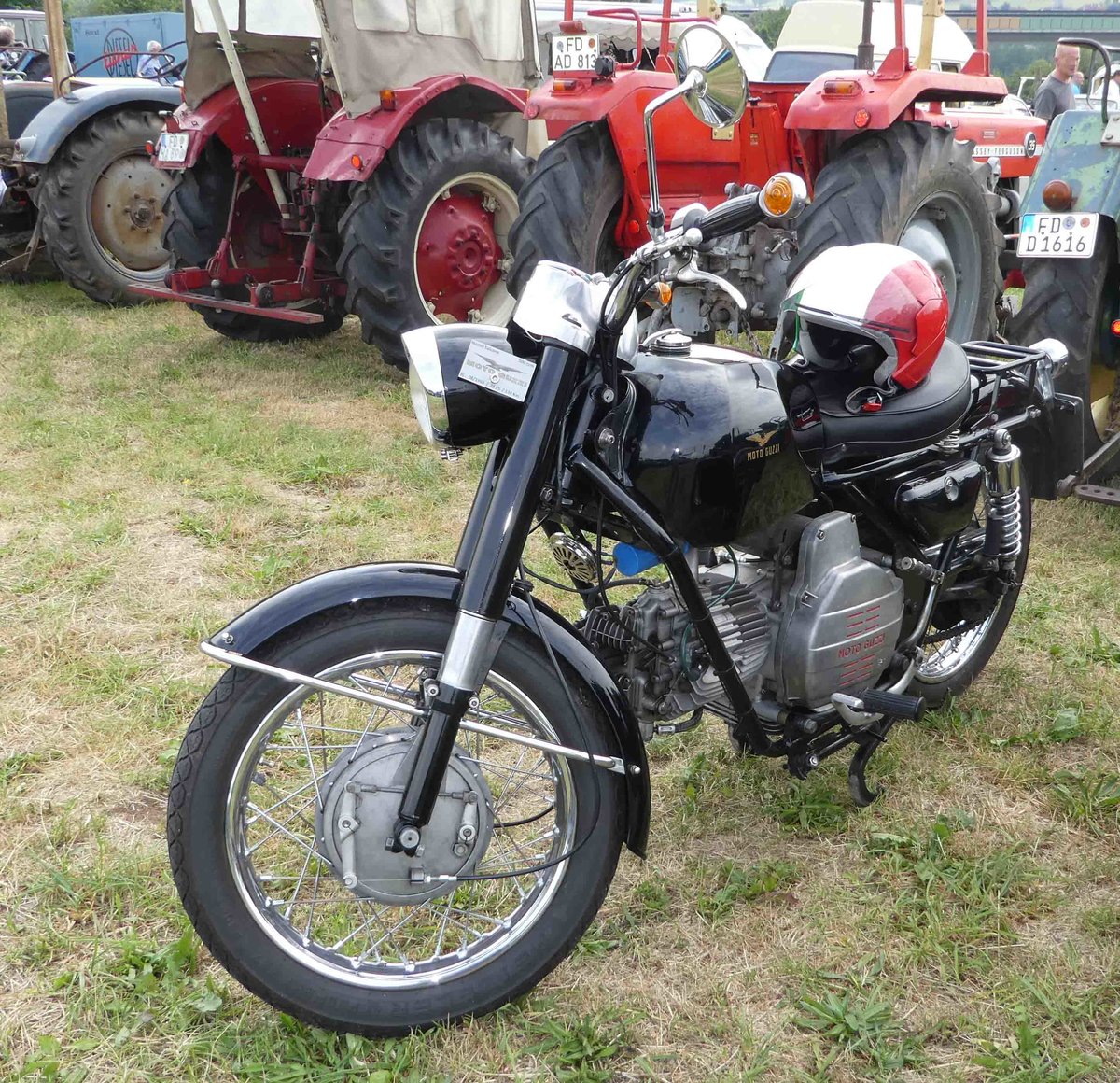 =Moto Guzzi Nuovo Falcone, Bj. 1969, 28 PS, 500 ccm, gesehen bei der Oldtimerausstellung in Uttrichshausen, 07-2019