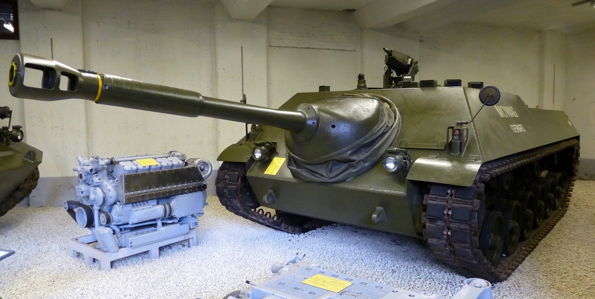 Mowag Gepard, Jagdpanzer mit 90mm PAK, Prototyp, gebaut Anfang der 1960er Jahre, 550PS, Vmax.70Km/h, Schweizerisches Militrmuseum Full, Juli 2015