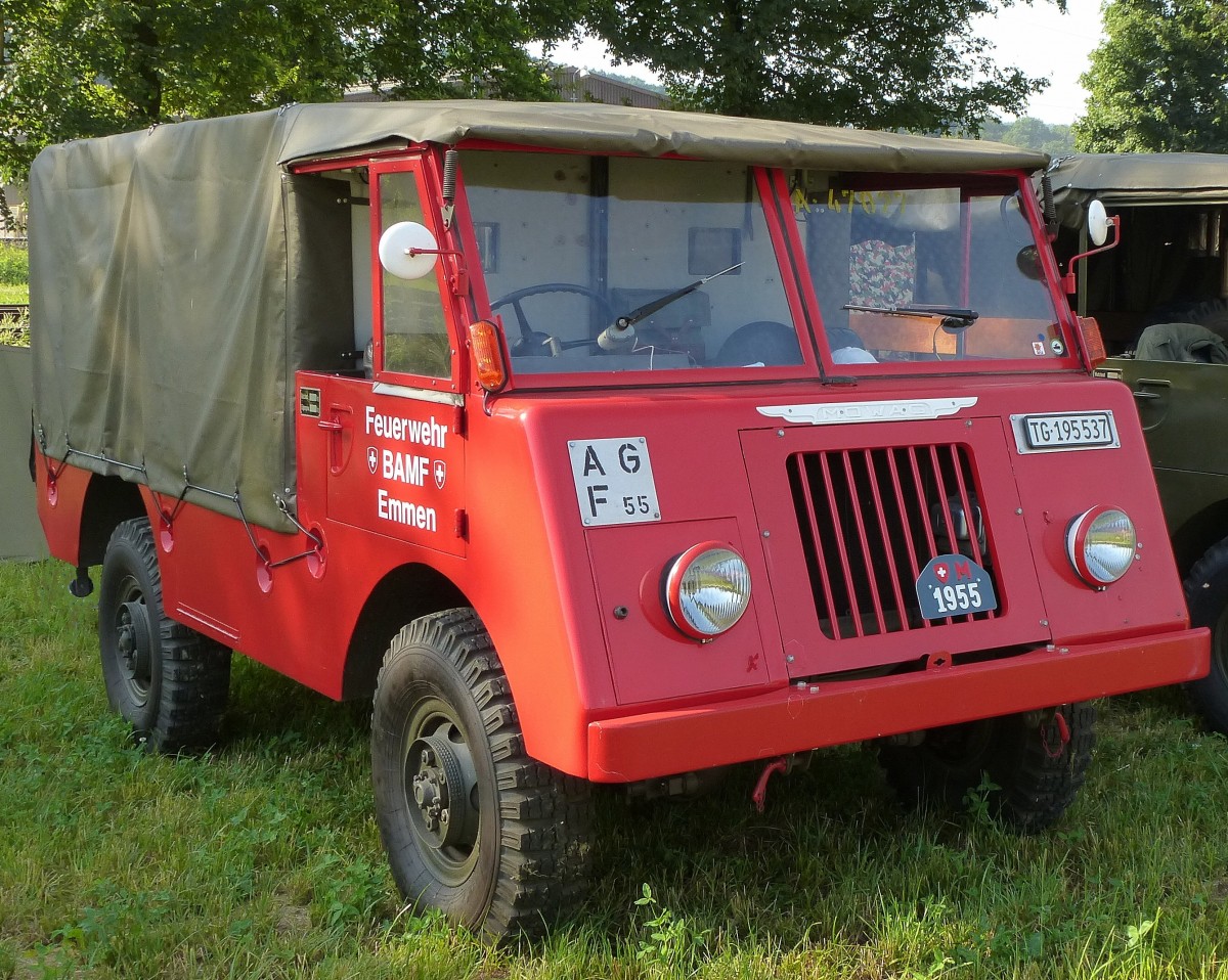 Mowag, Oldtimer-Feuerwehrfahrzeug des Schweizer Herstellers Motorwagen-Fabrik,, Juli 2015