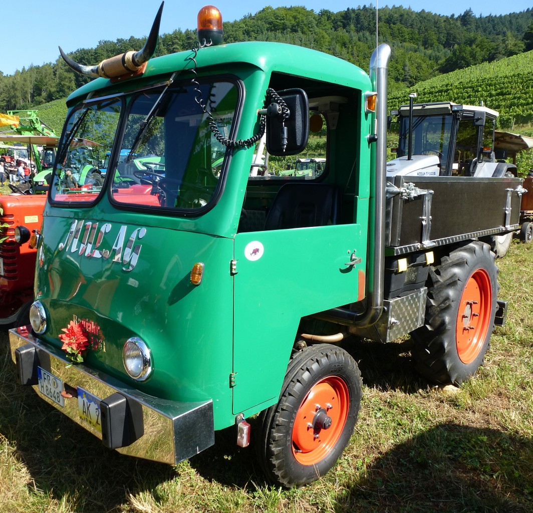 Mulag, Kleintransporter aus dem Schwarzwald, ausgestellt zum Glottertler Schleppertreffen, Aug.2015