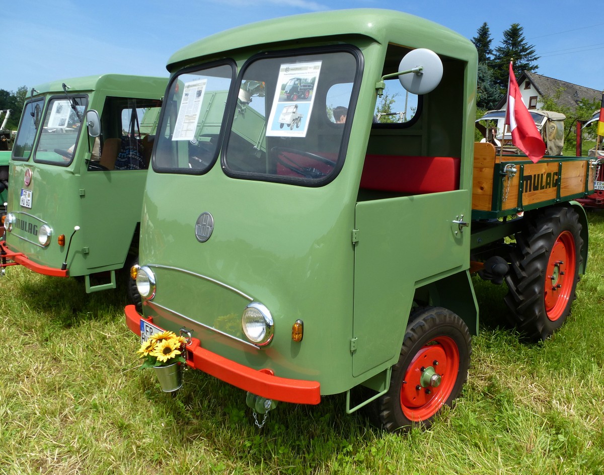 Mulag, leichtes Transportfahrzeug aus den 1950er Jahren, Schleppertreffen Freiamt, Juni 2015