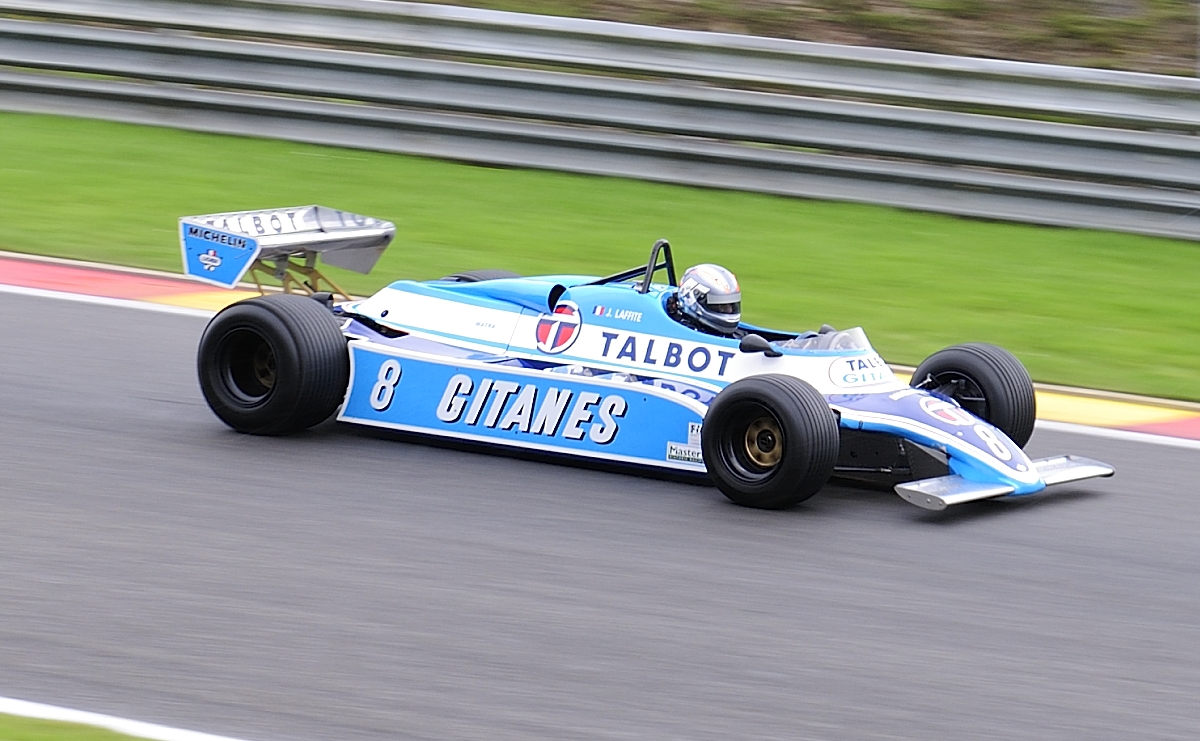 Nr.8 LIGIER JS/17, Formel1 Wagen von 1981 mit 3000ccm, Fahrer: HALL Rob (GB).
Aufnahme am 19.9.2015 FIA Masters Historic Formula One Championship, SPA SIX HOURS 