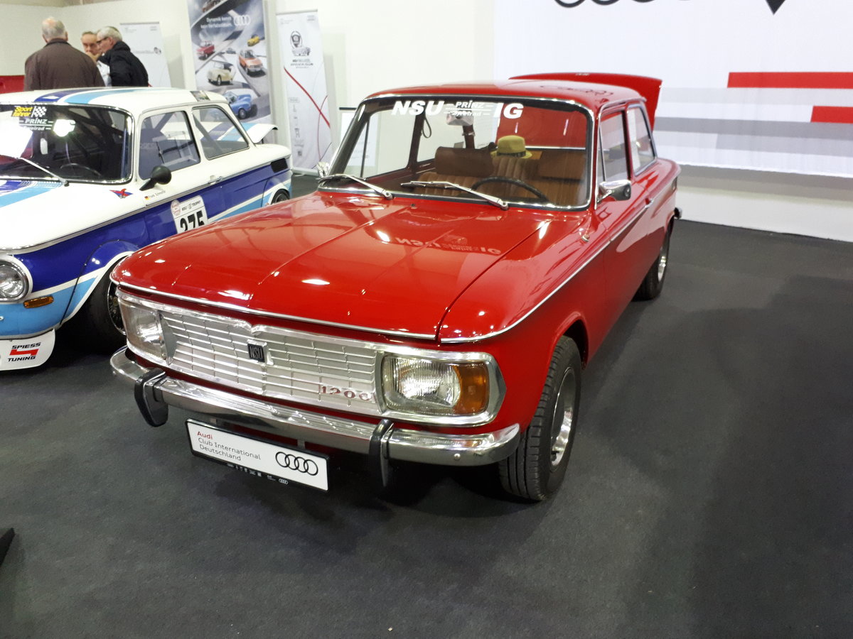 NSU 1200. 1967 - 1973. Der abgelichtete Wagen wurde 1969 erstmalig zugelassen. Techno Classica Essen am 24.03.2018.