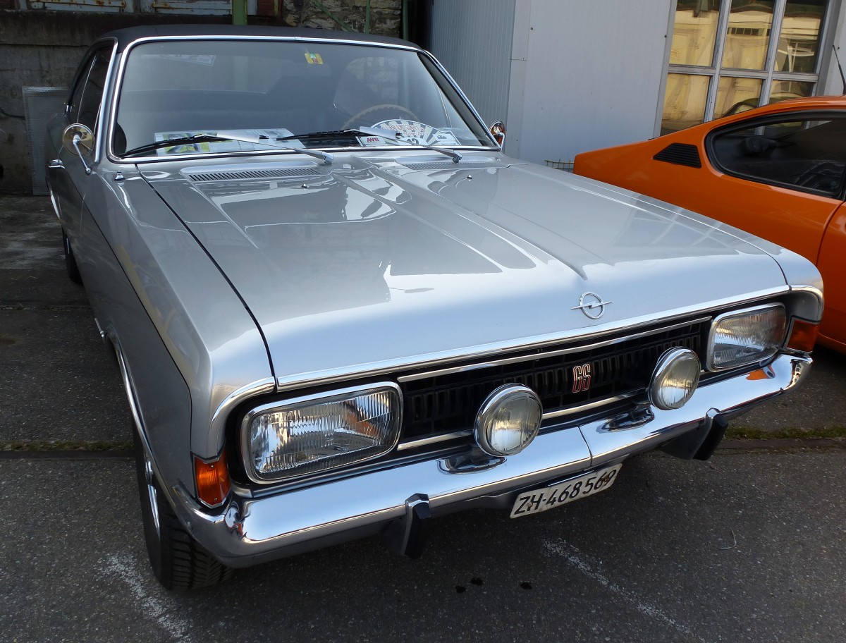 Opel Commodore A/GS Coupe, Baujahr 1968, 6-Zyl.Motor mit 2500ccm und 130PS, Oldierama Lrrach, Mrz 2015