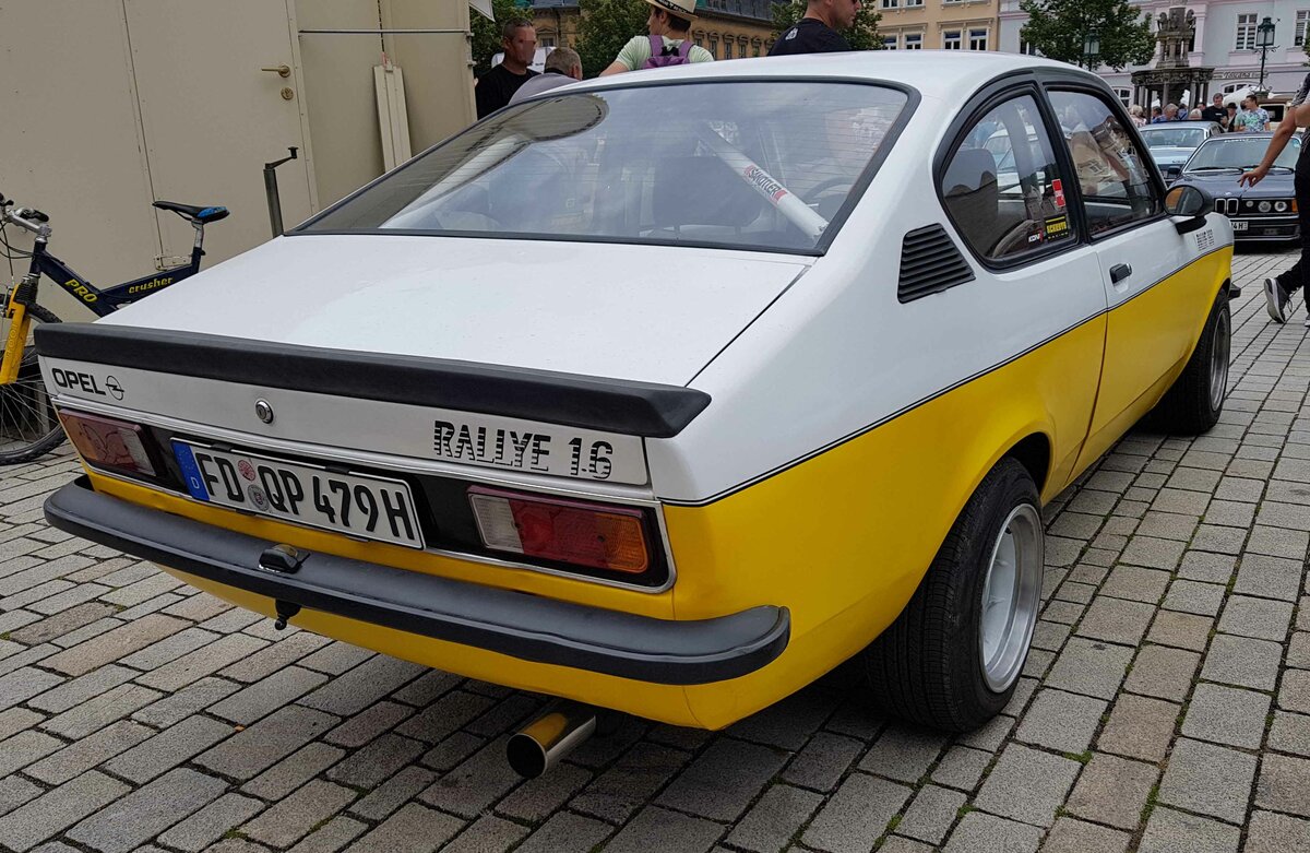 =Opel Kadett 1.6 Rallye, ausgestellt bei den Meiningen Classic 2022 im Juli