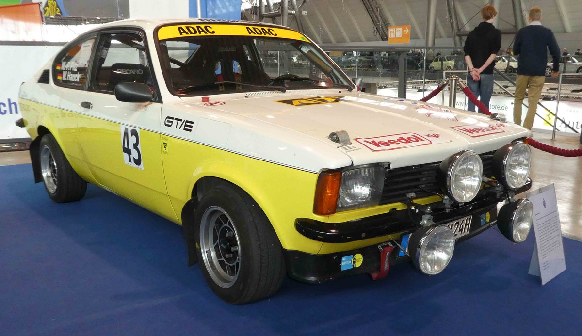 =Opel Kadett GT/E steht bei den Retro Classics in Stuttgart, 03-2019