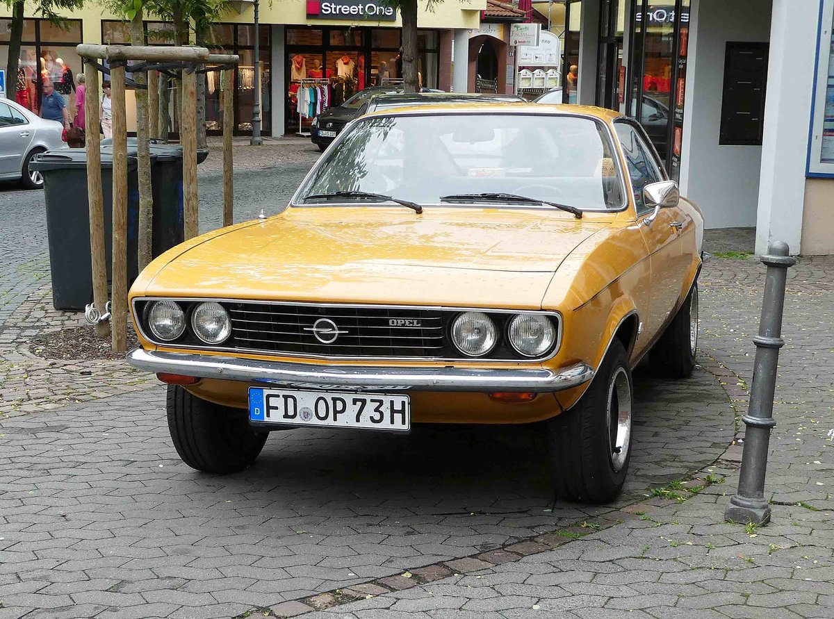 =Opel Manta A, gesehen im Juni 2018 in Hünfeld
