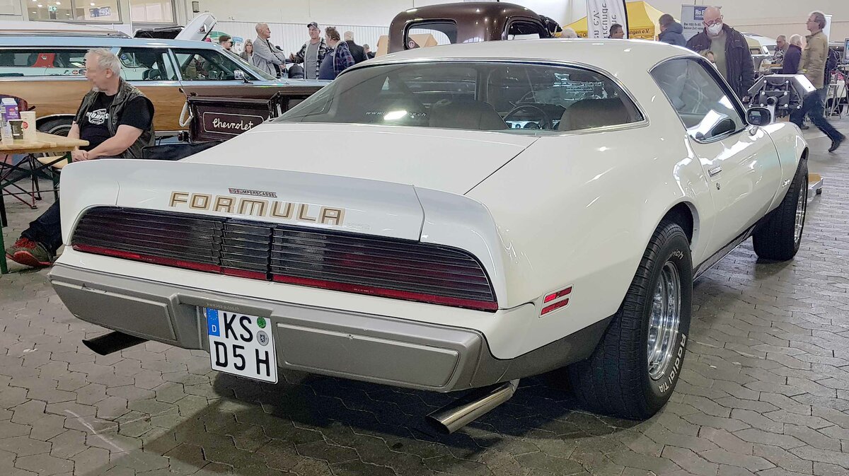 =Pontiac Firebird Formula, Bj. 1979, 6600 ccm, 185 PS, steht in der Ausstellungshalle der Technorama 2023 in Kassel